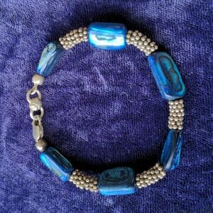 Blue Beaded Women's Bracelet